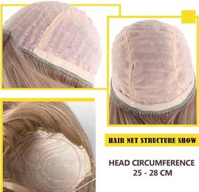 img 1 attached to 🎀 1/6 BJD Doll Long Loose Wavy Pink to White Hair Wig - High Temperature Synthetic Fiber for 1/6 BJD SD Doll