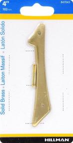 img 1 attached to 🏠 Hillman 847043 Brass House Number 1: Elegant 4-Inch Nail-On Traditional Design