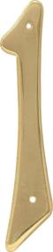 img 4 attached to 🏠 Hillman 847043 Brass House Number 1: Elegant 4-Inch Nail-On Traditional Design