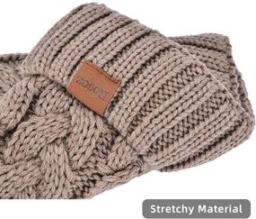 img 1 attached to 🧣 Rosoz Ponytail Beanie for Women: Winter Warmth in a Cable Knit Messy High Bun Hat