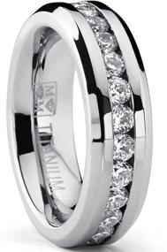 img 4 attached to Ladies Eternity Titanium Zirconia Wedding