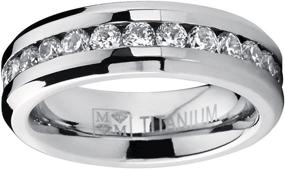 img 2 attached to Ladies Eternity Titanium Zirconia Wedding