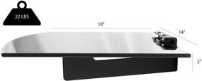 img 2 attached to 📀 Compact Glass Component Single Shelf Mount for DVD Player, Blu-ray Player, Cable Box, Satellite, Wii and Video Accessories - 14.17" W x 9.84" D x 1" H