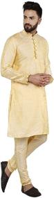 img 1 attached to Exquisite Golden Pyjama: Traditional Indian Wedding Attire for Bollywood-inspired Men's Clothing