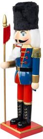 img 3 attached to FUNPENY Blue Soldier Flag Nutcracker