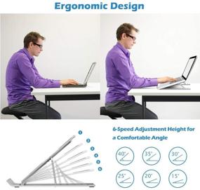 img 3 attached to 👨 Gbayxj Adjustable Laptop Stand - Foldable & Sturdy Keyboard Riser Holder for College Office Homeschooling - Compatible with 10 to 17 inch Computers