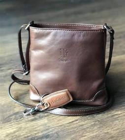 img 1 attached to 👜 LaGaksta Italian Leather Crossbody Red Brown Women's Handbags & Wallets: Luxurious Style and Functionality Combined