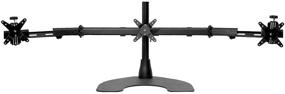 img 4 attached to 🖥️ Enhance Productivity and Comfort with the Triple LCD Monitor Desk Mount Stand - Fully Adjustable for 3 Screens up to 27 inches, 25 lbs. Weight Capacity per Pivot