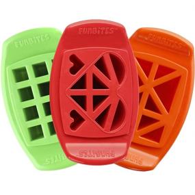 img 4 attached to 🔽 FunBites Food Cutters Set - Green Square, Red Heart, Orange Triangle Shapes for Versatile Meal Preparations and Fun Games