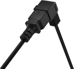 img 1 attached to 1FT 2 Prong Right Angle Short AC Power Extension Cord - BolAAzuL Two Prong Low Profile Plug Short Extension Cord 90 Degree Black Extension Wire Cord Male to Female for Wall/Tight Spaces