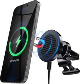 img 4 attached to Wireless Car Charger Magnetic Compatible Car Electronics & Accessories for Car Electronics Accessories