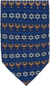 img 1 attached to Jacob Alexander Hanukkah Stripe Menorah Men's Accessories and Ties, Cummerbunds & Pocket Squares