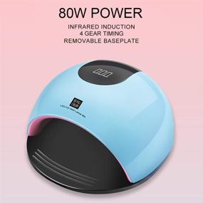 img 1 attached to High-Performance UV Nail Lamp 80W LED Nail Dryer Lamp for Gel Nail, Spacious Model 1113-N