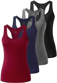 img 4 attached to Femdouce Racerback Workout Activewear Running Sports & Fitness for Other Sports