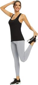 img 3 attached to Femdouce Racerback Workout Activewear Running Sports & Fitness for Other Sports