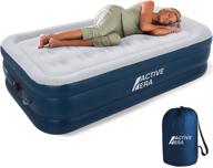 🛏️ active era premium twin air mattress: built-in pump, raised pillow, waterproof top logo