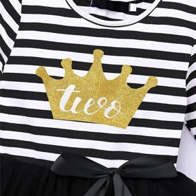 img 1 attached to 👑 Adorable IBTOM CASTLE Striped Birthday Princess Apparel & Accessories for Baby Girls – Perfect for Your Little Royalty!