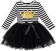 👑 adorable ibtom castle striped birthday princess apparel & accessories for baby girls – perfect for your little royalty! logo