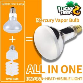 img 3 attached to 🦎 LUCKY HERP UVA UVB Mercury Vapor Bulb- High Intensity Self-Ballasted Heat Basking Lamp for Reptiles and Amphibians