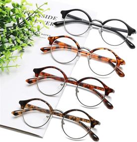 img 2 attached to Bevi Reading Glasses Semi Rimless Beautiful