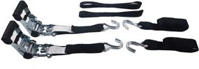 img 3 attached to Ratchet Straps Heavy Duty Tie Down Set