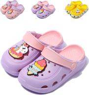 🦄 lightweight shockproof non slip unicorn slippers for boys - perfect clogs & mules shoes logo