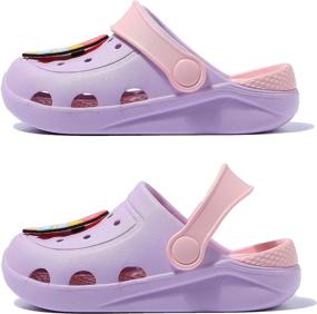 img 3 attached to 🦄 Lightweight Shockproof Non Slip Unicorn Slippers for Boys - Perfect Clogs & Mules Shoes