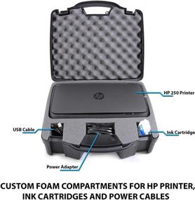 img 2 attached to CASEMATIX Portable Printer Case for HP Officejet 250 Wireless Mobile Printer with Ink Cartridges and Power Cable