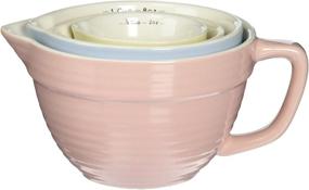 img 3 attached to 🌈 Cute and Colorful Creative Co-Op Set of 4 Batter Bowl Shaped Measuring Cups: Pink, Blue, Green & Yellow