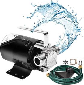 img 4 attached to SumpMarine Water Transfer Pump, 115V - Efficient 330 GPH Portable Electric Utility Pump with 6' Water Hose Kit - Perfect Solution for Removing Water From Gardens, Hot Tubs, Rain Barrels, Pools, Ponds, Aquariums, and More!