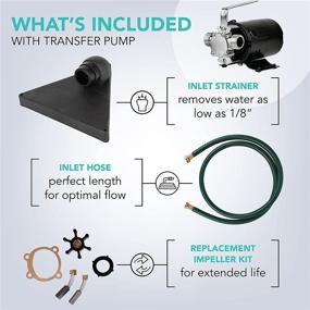 img 1 attached to SumpMarine Water Transfer Pump, 115V - Efficient 330 GPH Portable Electric Utility Pump with 6' Water Hose Kit - Perfect Solution for Removing Water From Gardens, Hot Tubs, Rain Barrels, Pools, Ponds, Aquariums, and More!