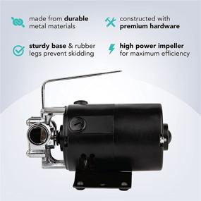 img 2 attached to SumpMarine Water Transfer Pump, 115V - Efficient 330 GPH Portable Electric Utility Pump with 6' Water Hose Kit - Perfect Solution for Removing Water From Gardens, Hot Tubs, Rain Barrels, Pools, Ponds, Aquariums, and More!