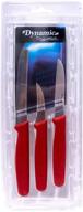 🔪 cutlery-pro dynamic 3 piece paring starter set in red - perfect for beginners! logo