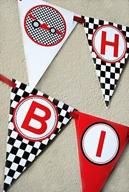 rev up your celebration with our race car birthday banner pennant! логотип