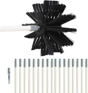 🔥 dryer vent cleaning brush kit - 24-feet long | superior chimney brushes for highly effective vent trap cleaning | robust and flexible | includes bonus drill adapter for speedy lint removal | ideal for both manual and powered usage logo