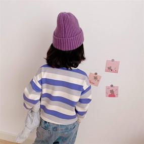 img 1 attached to Ctskyte Sweatsuit Pullover Striped Sweater Apparel & Accessories Baby Girls