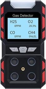img 4 attached to 🔍 Discover the GiiHoo Portable 4 Gas Monitor Personal: A Multi-Gas Detector Meter with Sound, Light, and Vibration Alerts, Rechargeable and Equipped with LCD Screen Backlight - Ready to Use in Black