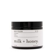 milk and honey exfoliating body polish no. 18 with eucalyptus, arnica, and rosemary | 7 oz logo