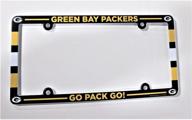 🏈 full color green bay packers lic plate frame for nfl wincraft logo