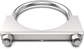 img 2 attached to 🔒 Прочные крепления с глушителем Heavy Duty U-Bolt | Противоржавчинное покрытие | Множество применений | 3 1/2-дюймовый