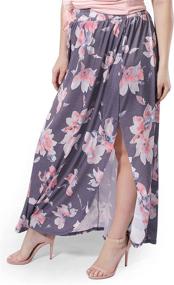 img 3 attached to FEREMO Skirt Waisted Floral Skirts Women's Clothing and Skirts