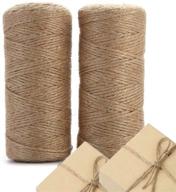 🎁 wodtrue 2mm thick natural jute twine - 328 feet - 2 pack: ideal for christmas crafts, gift wrapping, weddings, gardening, diy crafts & decorations logo