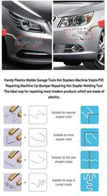 img 2 attached to 🔥 50W Hot Stapler Plastic Welding Machine Car Bumper Repair Kit with Plier, Fasteners for Car Bumper/Car Parts/Kayak/Canoe - Flat/Outside Inside Corner/Wave Staples Included