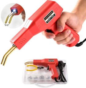 img 4 attached to 🔥 50W Hot Stapler Plastic Welding Machine Car Bumper Repair Kit with Plier, Fasteners for Car Bumper/Car Parts/Kayak/Canoe - Flat/Outside Inside Corner/Wave Staples Included