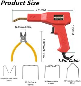 img 3 attached to 🔥 50W Hot Stapler Plastic Welding Machine Car Bumper Repair Kit with Plier, Fasteners for Car Bumper/Car Parts/Kayak/Canoe - Flat/Outside Inside Corner/Wave Staples Included