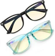 👓 heeyyok 2 pack blue light blocking reading glasses: ideal computer readers for men and women logo