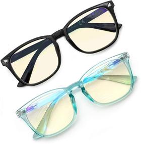 img 4 attached to 👓 HEEYYOK 2 Pack Blue Light Blocking Reading Glasses: Ideal Computer Readers for Men and Women