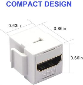 img 2 attached to VCE HDMI Keystone Coupler 6-Pack | 4K Gold Plated HDMI Female to Female Connector | White HDMI Keystone Jack Insert | Wall Plate Compatible