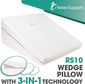 img 2 attached to 🪑 Оптимизированная подушка для поддержки спины - Подушка Relax Support RS10 Wedge Pillow для снятия боли в шее и пояснице с использованием стратегической 3-в-1 технологии подъема для индивидуального угла поддержки.