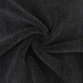 img 2 attached to 🧽 Polyte Premium Microfiber Cleaning Towel – 16x16 inches, 12 Pack – Black
